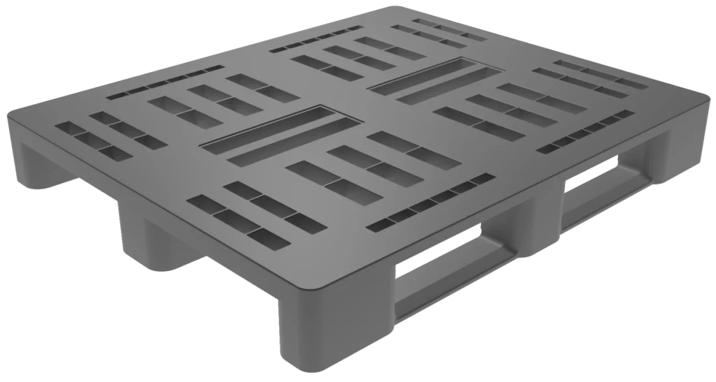 Palette plastique H4 1000x1200 pour stockage et manutention industrielle