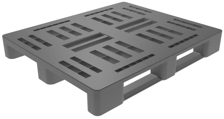 Palette plastique H4 1000x1200 pour stockage et manutention industrielle