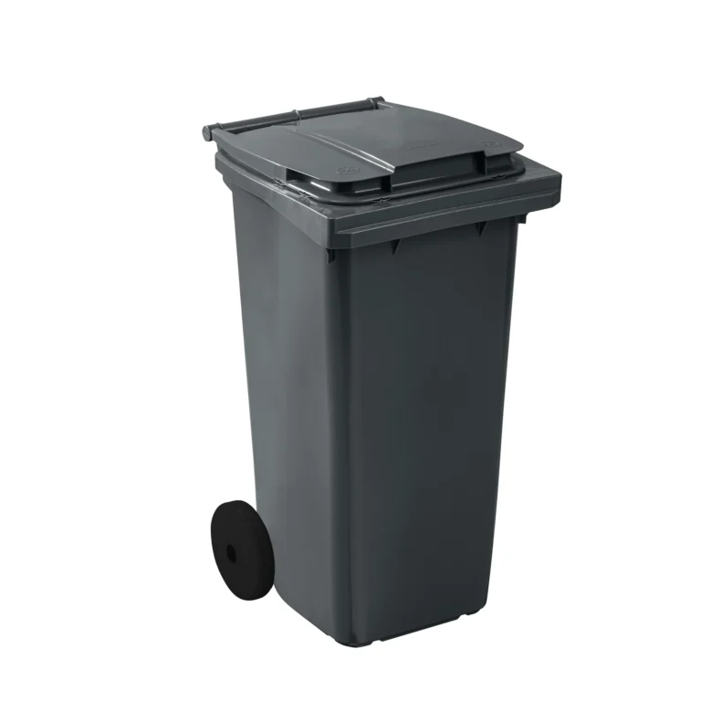 Grey recycling bin